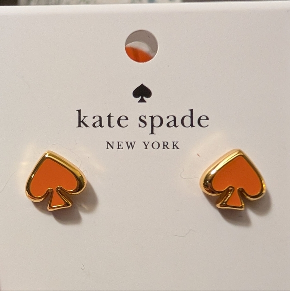 kate spade Jewelry - Everyday Kate Spade Enamel Stud Earrings New In Orange